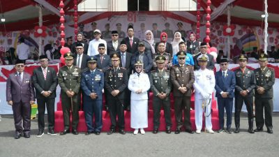 HUT RI ke-81, Kepala Kantah Gorontalo Utara Hadiri Upacara Bersama Forkopimda