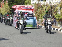 Semarak HUT RI ke-81, Kodim 1314 Gorut Ikuti Parade Karnaval Kendaraan Hias