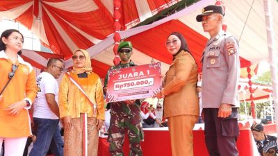 Kodim 1314/Gorut Raih Juara 1 Lomba Karnaval Kendaraan Hias Memeriahkan HUT RI ke-81