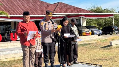 Pray For NTT, Polres Gorut Gelar Doa Bersama Lintas Agama dan Galang Donasi
