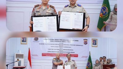 Perkuat Perlindungan Hak Atas Tanah, Kantah Gorut dan Polres Gorut Teken Kerja Sama