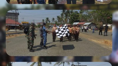 Lomba Gerak Jalan dan PBB Meriahkan HUT TNI ke-81 di Makodim 1314/Gorut