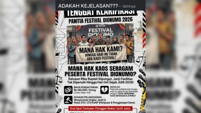Viral di Medsos, Poster Somasi Panitia Festival Dionumo 2026 Soroti Kaos Seragam Peserta